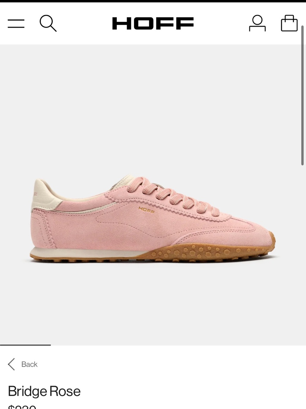 Hoff Bridge Rose Suede Sneaker - Pink size 7 NW